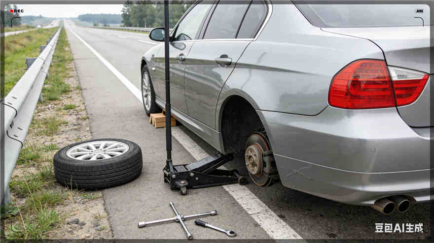 五通桥爆胎道路救援-汽车换备胎